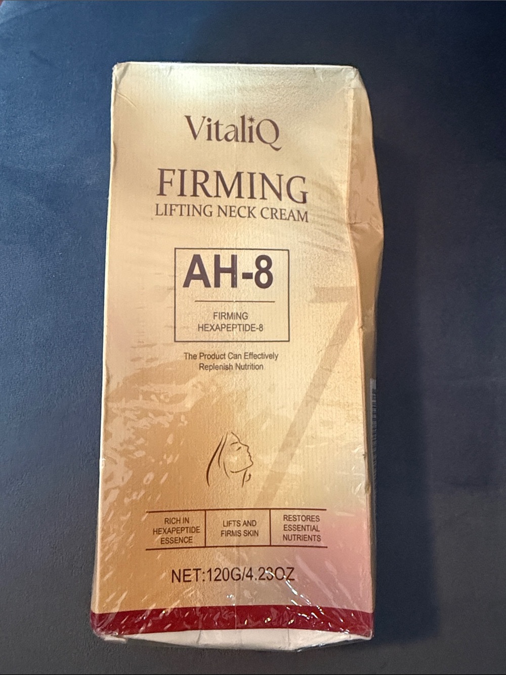 NIB VitaliQ Firming Lifting Neck Cream featuring AH-8 (acetyl hexapeptide-8)